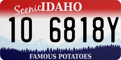 ID license plate 1O6818Y