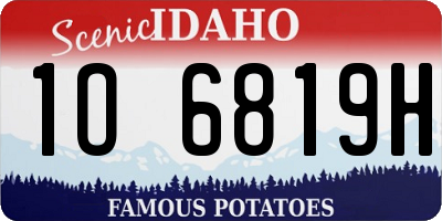 ID license plate 1O6819H