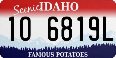 ID license plate 1O6819L