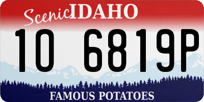 ID license plate 1O6819P