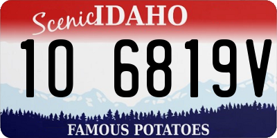 ID license plate 1O6819V