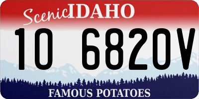 ID license plate 1O6820V