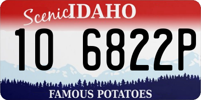 ID license plate 1O6822P