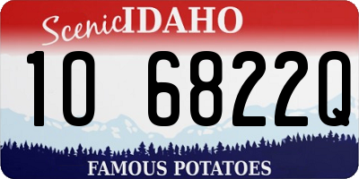 ID license plate 1O6822Q