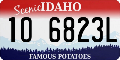 ID license plate 1O6823L