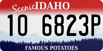 ID license plate 1O6823P