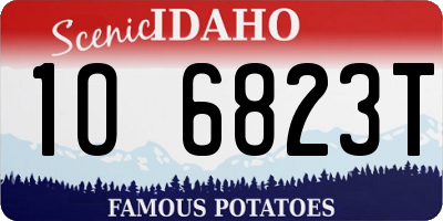 ID license plate 1O6823T