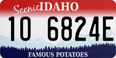 ID license plate 1O6824E