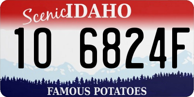 ID license plate 1O6824F