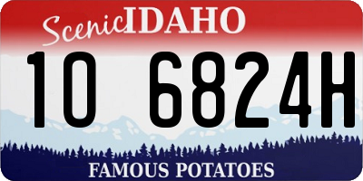 ID license plate 1O6824H