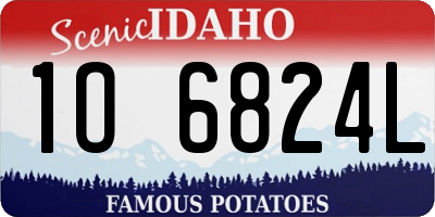 ID license plate 1O6824L