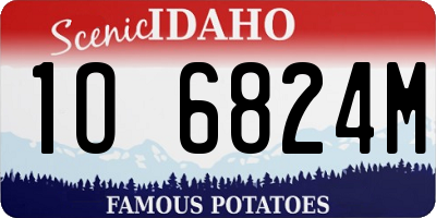 ID license plate 1O6824M
