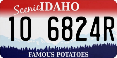 ID license plate 1O6824R