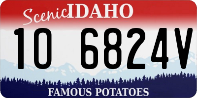 ID license plate 1O6824V