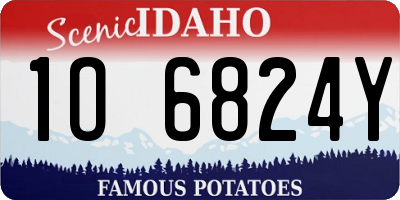 ID license plate 1O6824Y