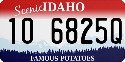 ID license plate 1O6825Q