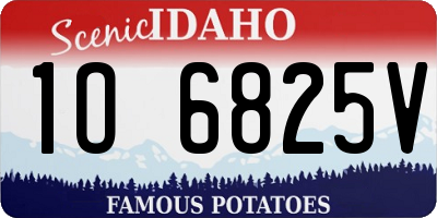 ID license plate 1O6825V