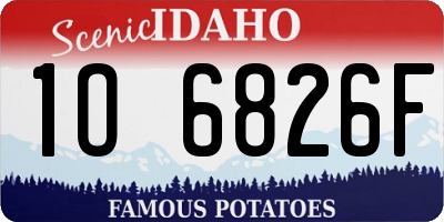 ID license plate 1O6826F