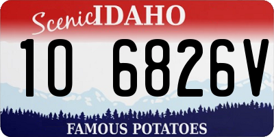 ID license plate 1O6826V