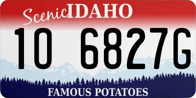 ID license plate 1O6827G