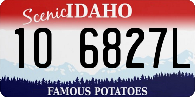 ID license plate 1O6827L
