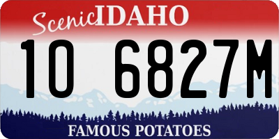 ID license plate 1O6827M
