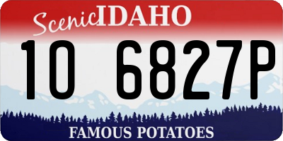 ID license plate 1O6827P