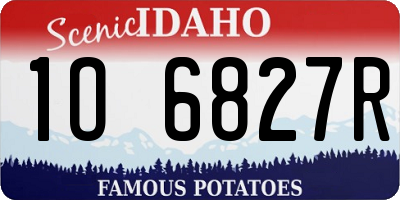 ID license plate 1O6827R