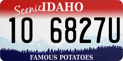 ID license plate 1O6827U
