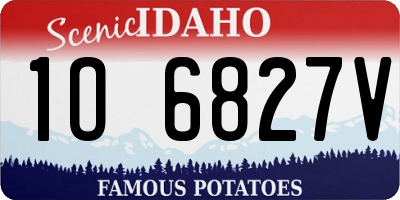 ID license plate 1O6827V