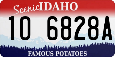 ID license plate 1O6828A