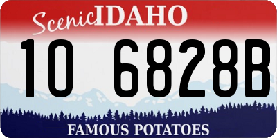 ID license plate 1O6828B