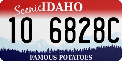 ID license plate 1O6828C