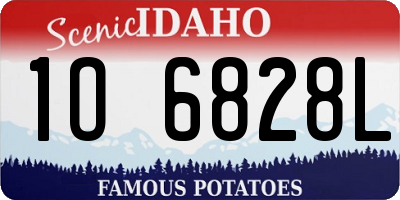 ID license plate 1O6828L