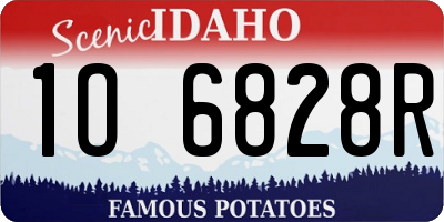 ID license plate 1O6828R
