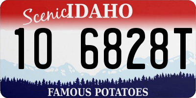 ID license plate 1O6828T