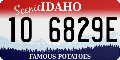 ID license plate 1O6829E