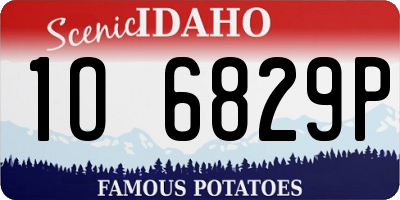 ID license plate 1O6829P
