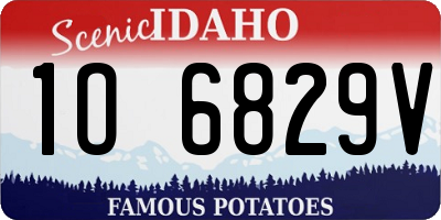 ID license plate 1O6829V
