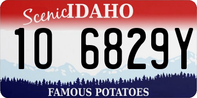 ID license plate 1O6829Y
