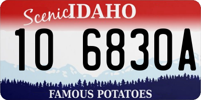 ID license plate 1O6830A