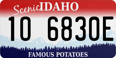 ID license plate 1O6830E