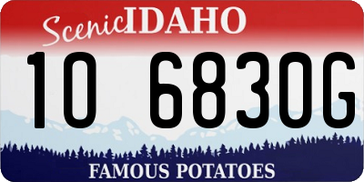 ID license plate 1O6830G