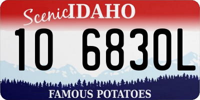 ID license plate 1O6830L