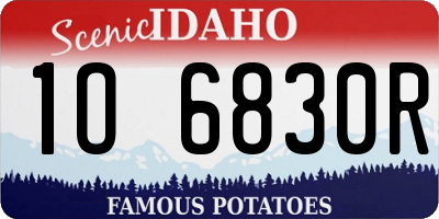 ID license plate 1O6830R