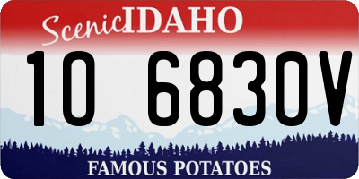ID license plate 1O6830V