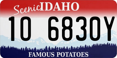 ID license plate 1O6830Y