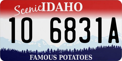 ID license plate 1O6831A