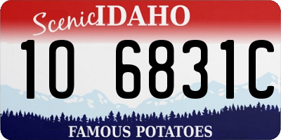 ID license plate 1O6831C