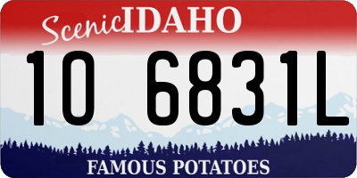 ID license plate 1O6831L
